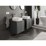 MEXEN/S - Orio koupelnová skříňka pod umyvadlo 50 cm s deskou, 1 šuplík, grafit mat 91A10-05047-1-BFC66