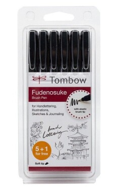 Sada popisovačů na kaligrafii Fudenosuke 5+1, WS-BS