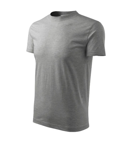 Base tričko unisex tmavě šedý melír 3XL