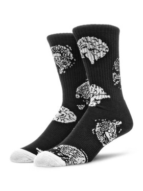 Volcom Vibes BLACK ON BLACK moderní barevné pánské ponožky