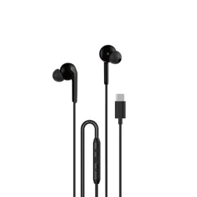 Dudao X3C drátová sluchátka do uší černá / s mikrofonem / USB-C / 1.2 m (164547)