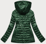 Zelená dámská bunda kapucí Zelená