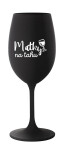 MATKY NA TAHU - černá sklenice na víno 350 ml
