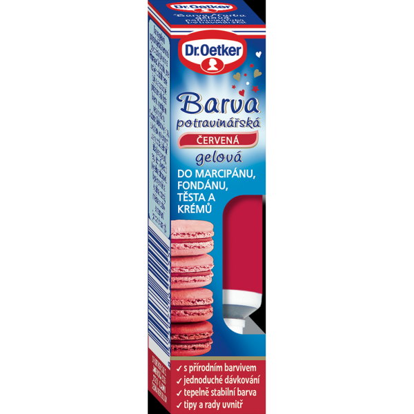 Barva gelová potravinářska červená 10g - Dr. Oetker