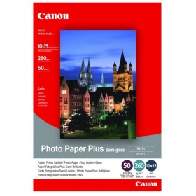 Canon Photo Paper Plus Semi-Glossy, foto papír, pololesklý, saténový, bílý, 10x15cm, 270 g/m2, 50 ks, SG-201S, inkoustový