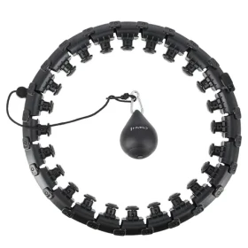 HMS HHW01 Masážní hula hoop se závažím černá (5907695511932)