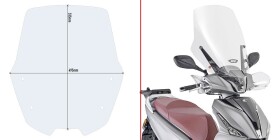 D6113St plexi čiré Kymco People S 125-150 (20-25), vxš535x490 mm