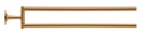 DURAVIT - Starck T Dvojitý držák ručníků, otočný, délka 47 cm, kartáčovaný bronz 0099410400