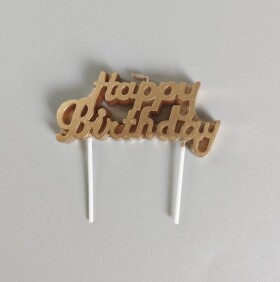 Dortisimo Svíčka Happy Birthday bronzová
