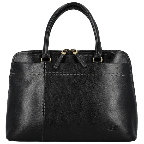 Luxusní dámská kožená kabelka do ruky Katana Gisela, černá