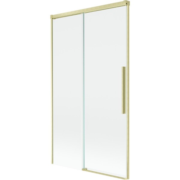 MEXEN/S - Rox vanová zástěna 2-křídlová posuvná 100 x 150, transparent, zlatá kartáčovaná 8C9-100-001-55-00