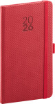 Týdenní diář 2026 NOTIQUE kapesní - Diamante červený, 9 x 15,5 cm
