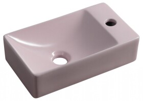 SAPHO - MARGITHA keramické umývátko 38x22cm, otvor pro baterii vpravo, růžová MGT38222