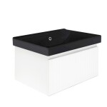 Koupelnová skříňka s umyvadlem SAT Evolution 58x30x45 cm bílá mat SATEVO60WMU1MB SATEVO60WMU1MB