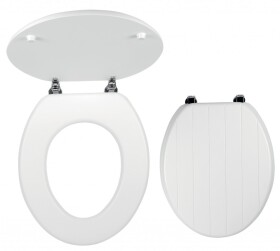 NOVASERVIS - WC sedátko, MDF bílá, panty kov-chrom WC/PROVENCE