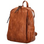 Stylový dámský koženkový kabelko/batoh Cedra, hnědý