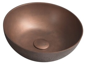 SAPHO - FORMIGO betonové umyvadlo na desku, Ø 39cm, měď mat FG320