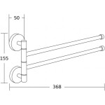 MEXEN - dual rotační ručník černá - 7039242 - 70 7039242-70
