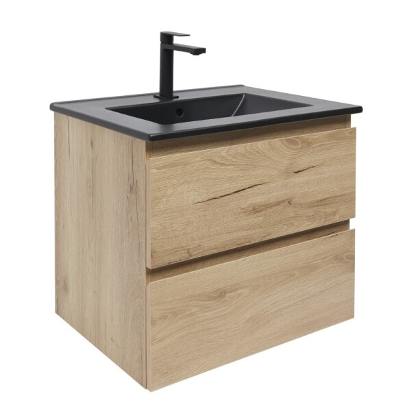 Koupelnová skříňka 2 zásuvková s umyvadlem SAT B-Way 59x50x45 cm dub mat BWAY260OAKU4B2B BWAY260OAKU4B2B