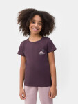Dívčí tričko potiskem 4FJSS23TTSHF390-50S fialové 4F cm