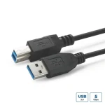 MicroConnect kabel USB3.0 A (M) - USB3.0 B (M) 0.5m černá / 5000Mbit/s (USB3.0AB05B)