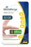 MediaRange Nano 32GB zelená / Flash disk / USB 2.0 / čtení 14 MB/s / zápis 4 MB/s (MR977)