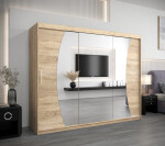 Šatní skříň Abi W0 Barva korpusu: Dub Sonoma, Rozměry: 200 cm, Dveře: Dub sonoma