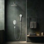 Rubineta - OLO+ULTRA-2F CHROM, Podomítkový sprchový set včetně příslušenství OLBA625056