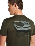 ICEBREAKER Mens Merino 150 Tech Lite SS Tee Evolving Lay, Dark Loden (vzorek) velikost: M