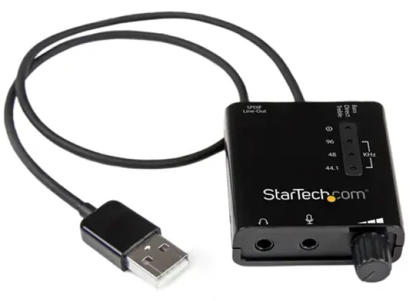 StarTech USB zvuková karta se SPDIF černá / Externí zvuková karta / 5.1 kanálů / USB / C-Media CM6533 (ICUSBAUDIO2D)