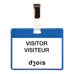 Djois jmenovka, 82,5 x 103 mm, PVC, modrá, 25 ks