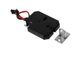 Elektrický zámek XG-07C 12VDC 1,8A černý s kontrolním kontaktem