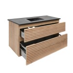 Koupelnová skříňka 2 zásuvková s umyvadlem Naturel Savona 98x53x44,8 cm dub Halifax mat SAVONA2100DHC SAVONA2100DHC