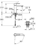 GROHE - Lineare New Umyvadlová baterie s výpustí Push-Open, studený start, chrom 23996001