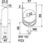 OBO Bettermann 6479308 U-stojina (d x š x v) 6 m x 70.00 mm x 50.00 mm 1 ks šedá