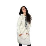 HOSH Pletené šaty EVELYN s kapucí Barva: Šedá