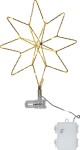 STAR TRADING Svítící vánoční hvězda na stromeček Topsy Gold, zlatá barva, kov