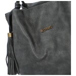 Trendová dámská koženková kabelka Elpoko, šedá