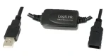 LogiLink USB-A (M) - USB-A (F) černá / Prodlužovací kabel USB 2.0 / 10 m (UA0143)