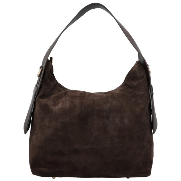 Módní dámská kožená kabelka na rameno Beatrix, tmavě hnědá