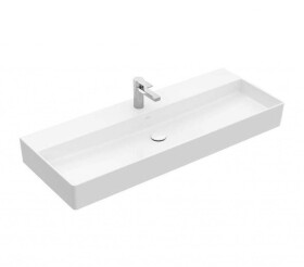 VILLEROY & BOCH - Memento 2.0 Umyvadlo 120x47 cm, bez přepadu, otvor pro baterii, CeramicPlus, alpská bílá 4A22C2R1