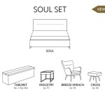 Materasso Čalouněná postel SOUL boxspring ROZMĚR: 2x (100x200) cm - boxspring,šedá