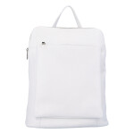 Prostorný dámský kožený batoh Jean, bílý