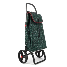 Rolser I-Max Wild 2 Logic RSG leopardí vzor zelená / Nákupní taška na kolečkách / Objem 43 l / Nosnost 40 kg