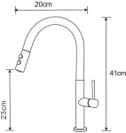 MEXEN - Ava dřezová baterie, bílo/zlatá 672800-25