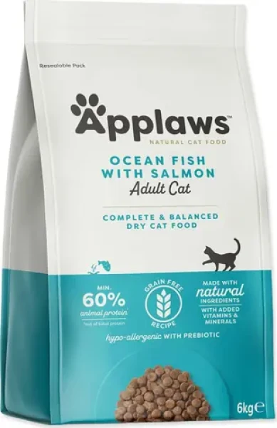 Applaws Ocean Fish Salmon 6 kg / Granule pro kočky / bez obilovin / pro dospělé kočky s citlivým trávením (033-4077)
