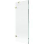 MEXEN/S - Lunar vanová zástěna FIX 70 x 150, transparent, zlatá kartáčovaná 897-070-000-55-00