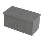 Taburet s úložným prostorem, šedá, manšestrová látka, TAB-472 GREY6