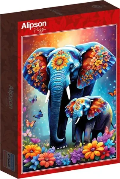 ALIPSON Puzzle Mateřská láska: Sloni