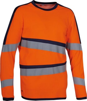 Reflexní pracovní tričko COFRA ELDORET Barva: Oranžová, Velikost: S (V658-0-02_Z_2)